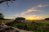Plain and sunset - HDR