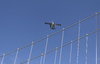 Suspension bridge and seaplane