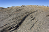Splintered rock layers