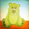 Grungy green bear