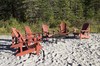 Outdoor chairs and barbecue