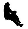 A sitting girl