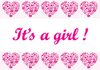 I Heart Border pink Its a girl