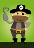 Pirate green background