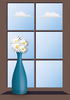 Vase on window sill
