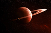 Planets in deep outer space.