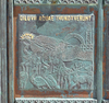 Bible scene on old door